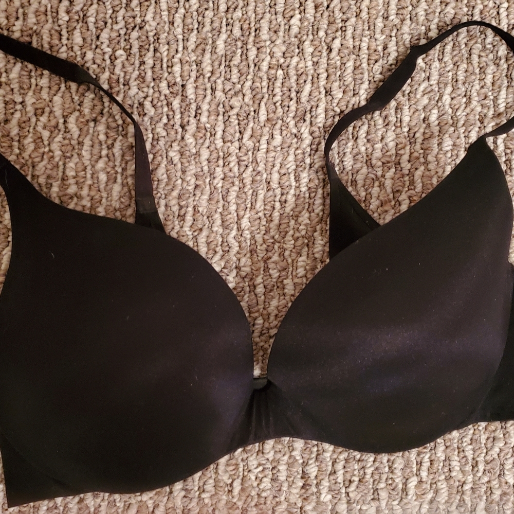 Black Victoria's Secret Satin Pushup Bra